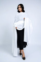EMBROIDERED LAWN SHAWL