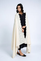 EMBROIDERED LAWN SHAWL
