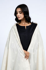 EMBROIDERED LAWN SHAWL