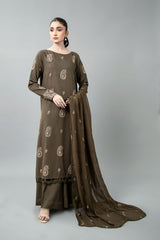 EMBROIDERED & SHEESHA WORK KARANDI LAWN 3 PCS (UNSTITCHED)