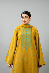 EMBROIDERED & SHEESHA WORK COTTON KARANDI 3 PCS (UNSTITCHED)