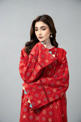 EMBROIDERED & SHEESHA WORK COTTON KARANDI 3 PCS (UNSTITCHED)