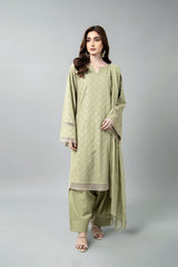 EMBROIDERED & EMBELISHED SLUB KHADDAR 3 PCS (UNSTITCHED)