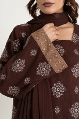 EMBROIDERED & EMBELISHED COTTON KARANDI 3 PCS (UNSTITCHED)