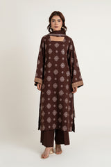 EMBROIDERED & EMBELISHED COTTON KARANDI 3 PCS (UNSTITCHED)