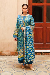 PRINTED SLUB KHADDAR 3 PCS (UNSTITCHED)