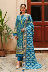 PRINTED SLUB KHADDAR 3 PCS (UNSTITCHED)