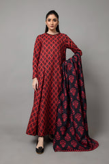 PRINTED SLUB KHADDAR 3 PCS (UNSTITCHED)