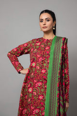 PRINTED SLUB KHADDAR 3 PCS (UNSTITCHED)