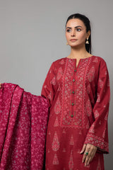 PRINTED SLUB KHADDAR 3 PCS (UNSTITCHED)