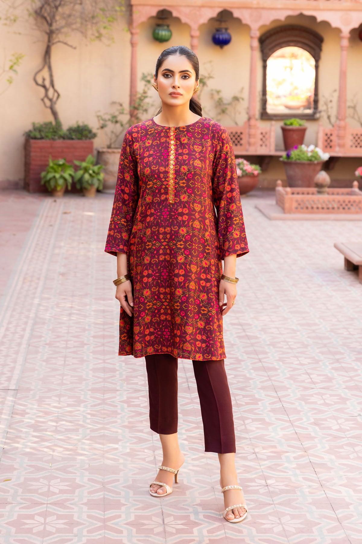 Ira by Miras Pret Printed Silk 2 Piece Suit Vera