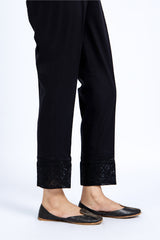EMBROIDERED CAMBRIC TROUSER