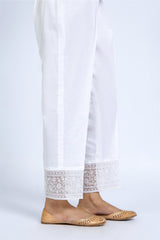 EMBROIDERED CAMBRIC TROUSER