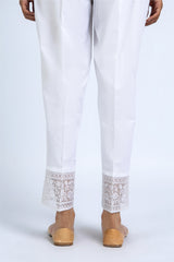EMBROIDERED CAMBRIC TROUSER