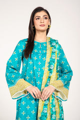 PRINTED SLUB KHADDAR 3 PCS (UNSTITCHED)