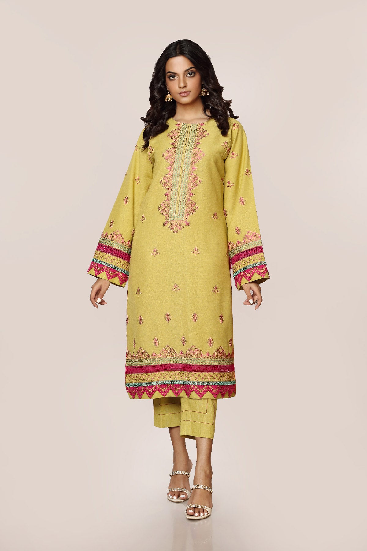 EMBROIDERED COTTON KARANDI 2PCS The Fabric Store Pakistan