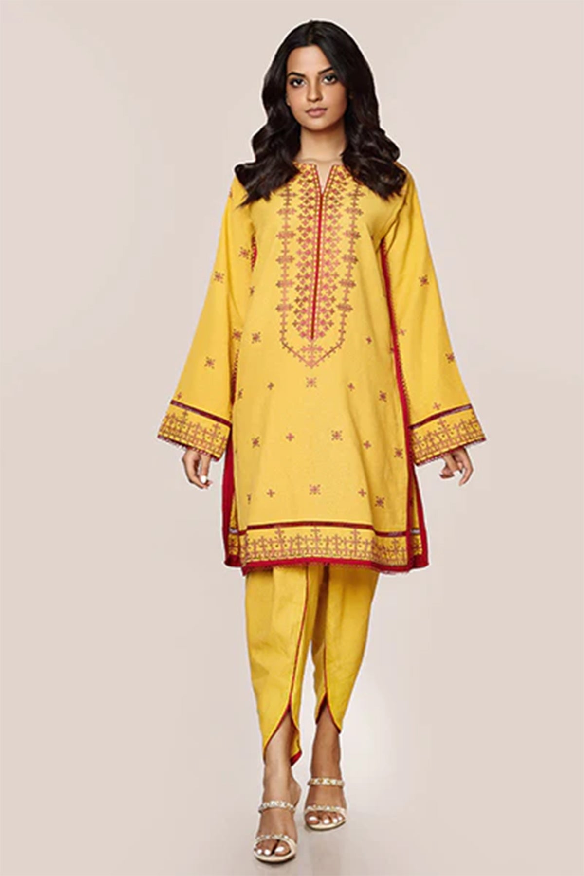 EMBROIDERED COTTON KARANDI 2PCS The Fabric Store Pakistan