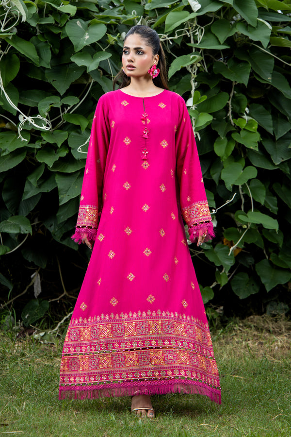 EMBROIDERED & SHEESHA WORK SLUB KHADDAR 2 PCS (UNSTITCHED)