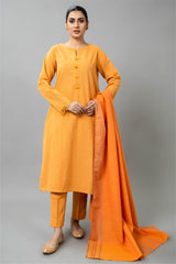 PRET SOLID YARN DYED STRIP KHADDAR 3 PCS