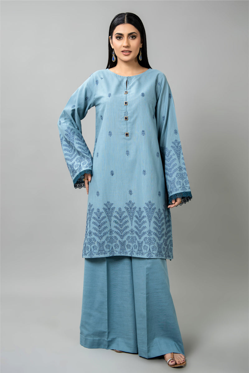 EMBROIDERED SLUB KHADDAR 2 PCS (UNSTITCHED)