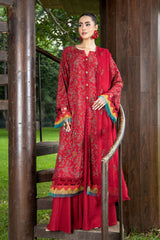EMBROIDERED KARANDI LAWN 3 PCS (UNSTITCHED)