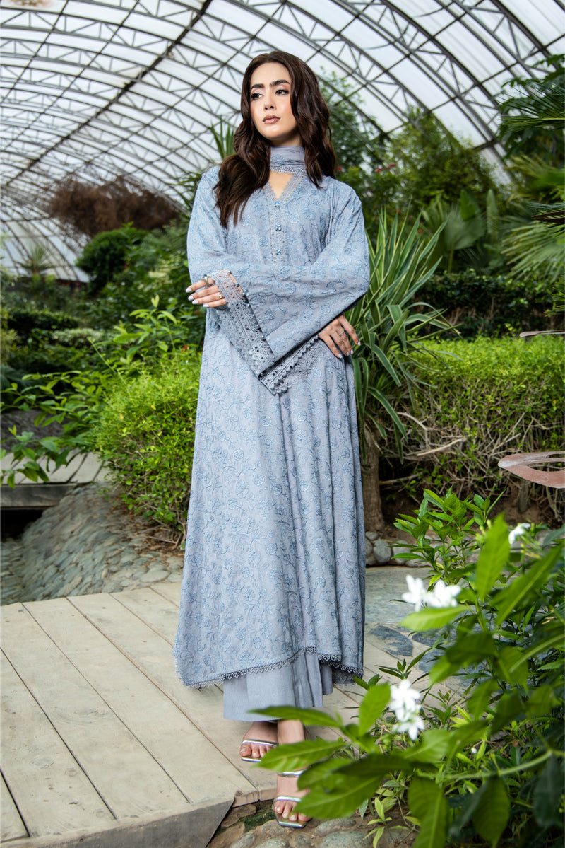 EMBROIDERED  KARANDI LAWN 3 PCS (UNSTITCHED)