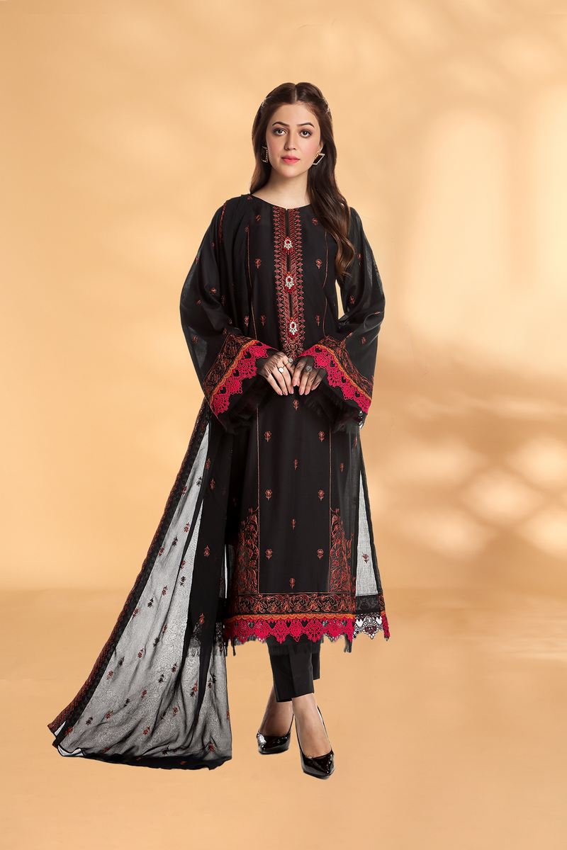 EMBROIDERED  LAWN 3 PCS (UNSTITCHED)