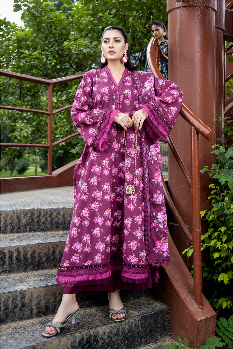 PRINTED SLUB KHADDAR 3 PCS (UNSTITCHED)