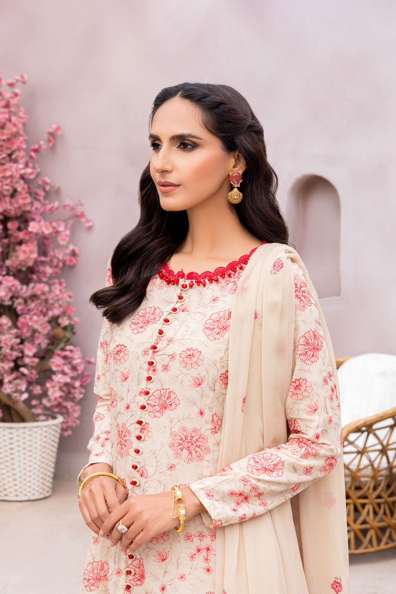 EMBROIDERED LAWN 3 PCS (UNSTICHED)