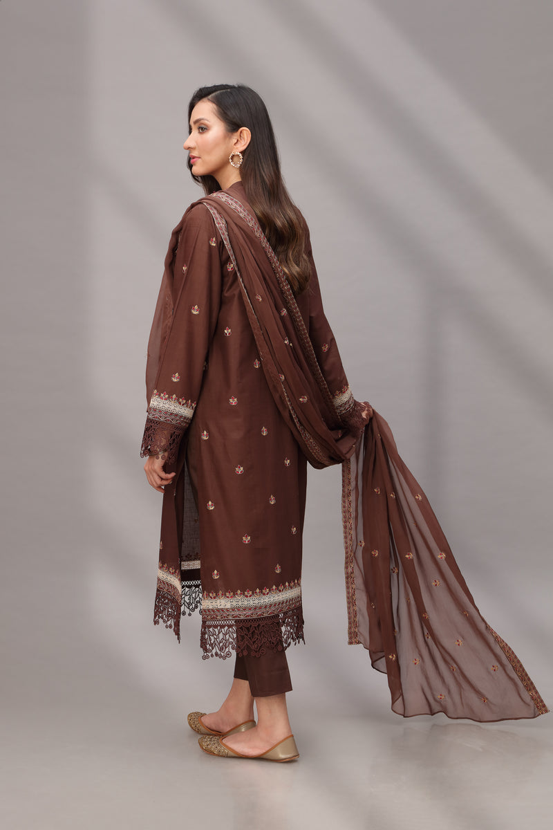 EMBROIDERED LAWN 3 PCS (UNSTICHED)