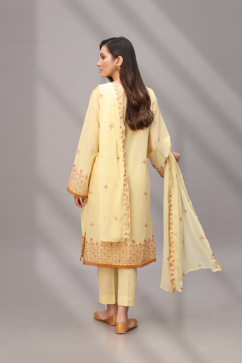 EMBROIDERED LAWN 3 PCS (UNSTICHED)