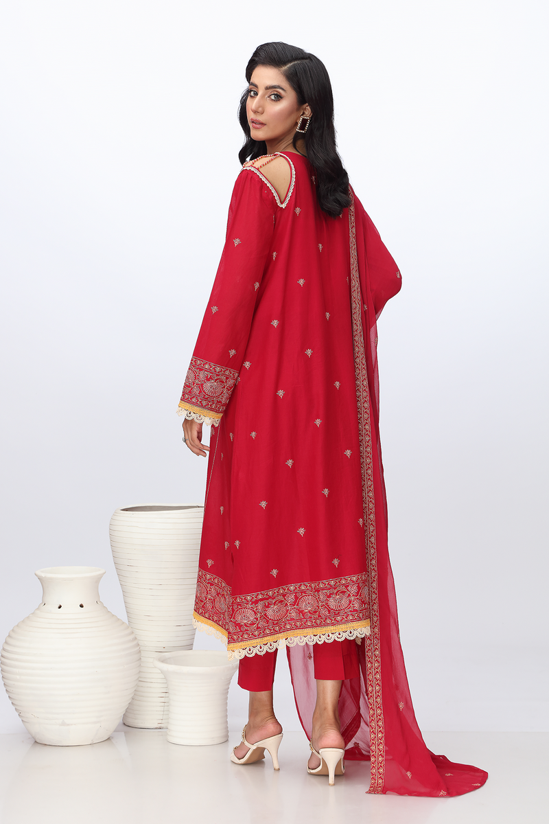 EMBROIDERED LAWN 3 PCS (UNSTICHED)