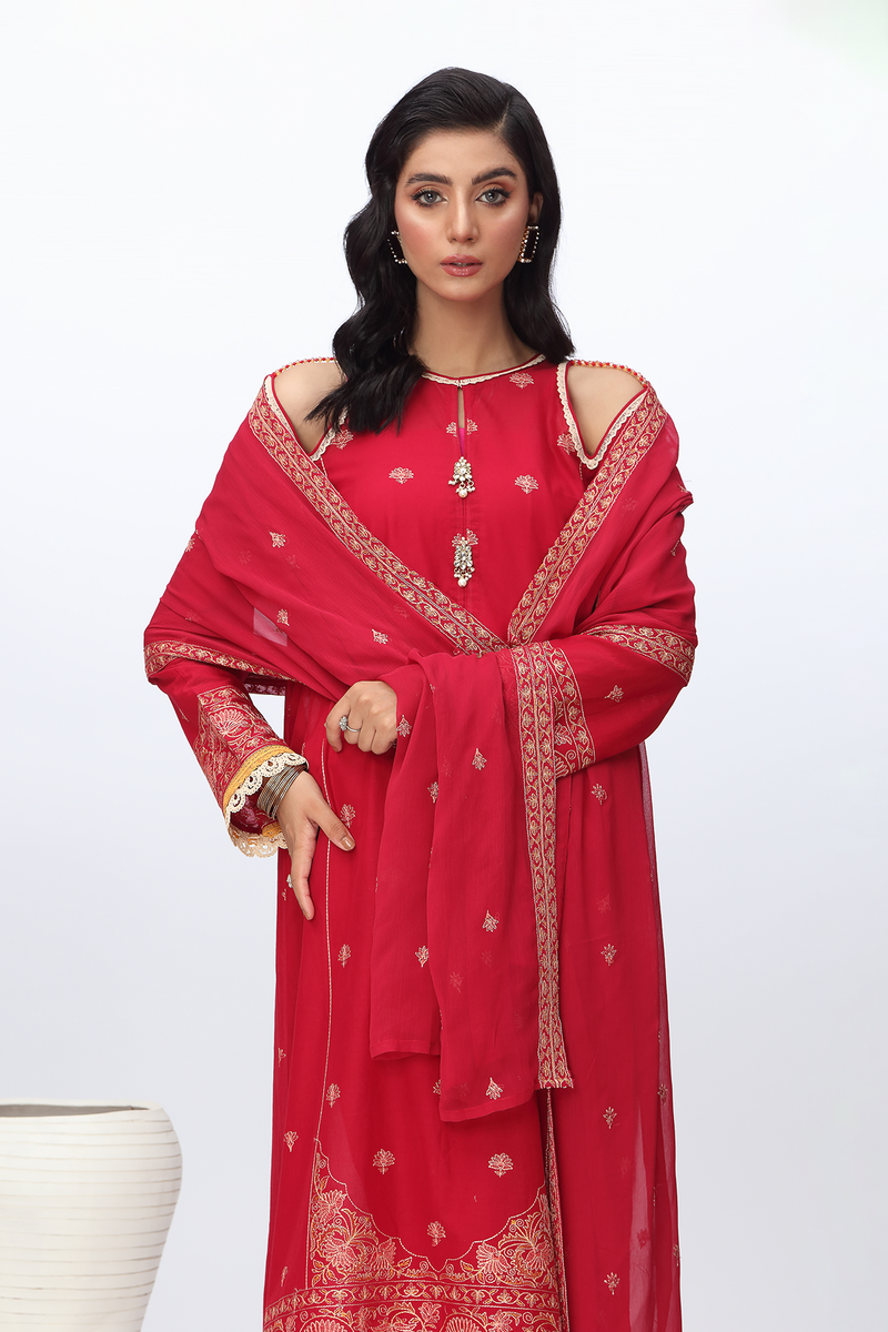 EMBROIDERED LAWN 3 PCS (UNSTICHED)