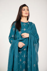 EMBROIDERED COTTON KARANDI  3 PCS (UNSTITCHED)