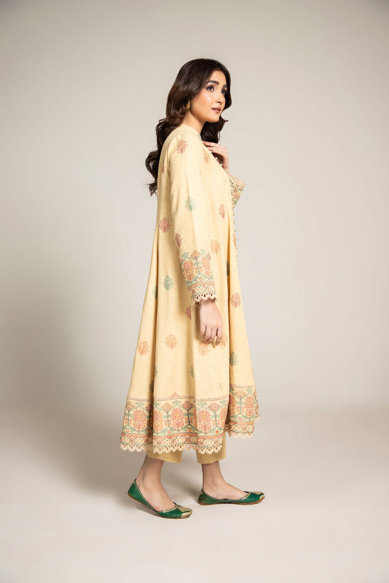 EMBROIDERED COTTON KARANDI  2 PCS (UNSTITCHED)