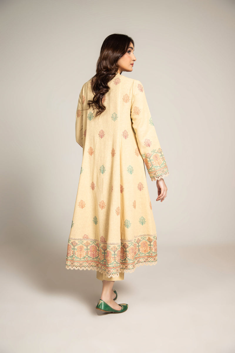 EMBROIDERED COTTON KARANDI  2 PCS (UNSTITCHED)