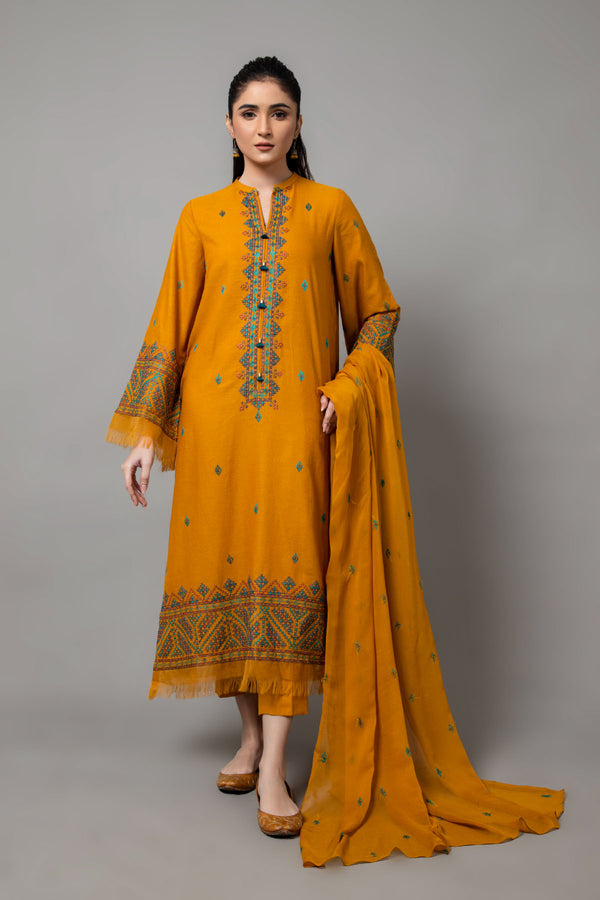 EMBROIDERED KARANDI LAWN 3 PCS (UNSTITCHED)