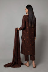 EMBROIDERED SLUB KHADDAR 3 PCS (UNSTITCHED)