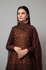 EMBROIDERED SLUB KHADDAR 3 PCS (UNSTITCHED)