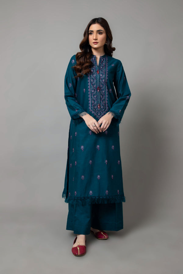 EMBROIDERED SLUB KHADDAR 2 PCS (UNSTITCHED)