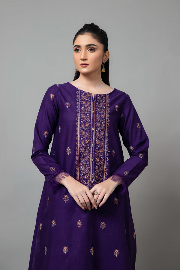 EMBROIDERED SLUB KHADDAR 2 PCS (UNSTITCHED)