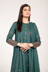 EMBROIDERED SLUB KHADDAR  3 PCS (UNSTITCHED)