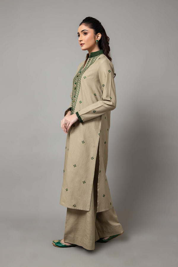 EMBROIDERED SLUB KHADDAR 2 PCS (UNSTITCHED)