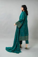 EMBROIDERED SLUB KHADDAR 3 PCS (UNSTITCHED)