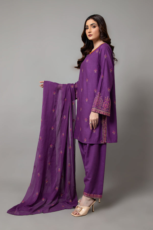 EMBROIDERED KARANDI LAWN 3 PCS (UNSTITCHED)