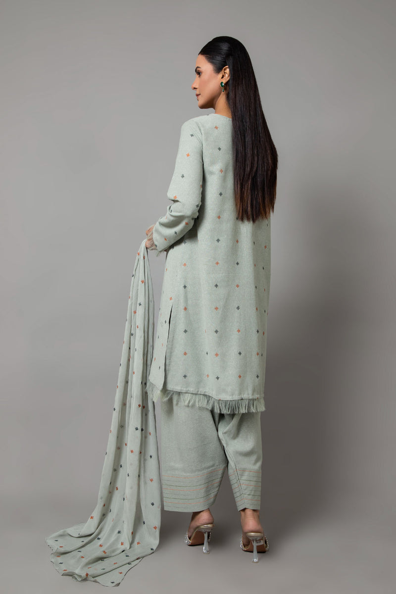 EMBROIDERED COTTON KARANDI  3 PCS (UNSTITCHED)