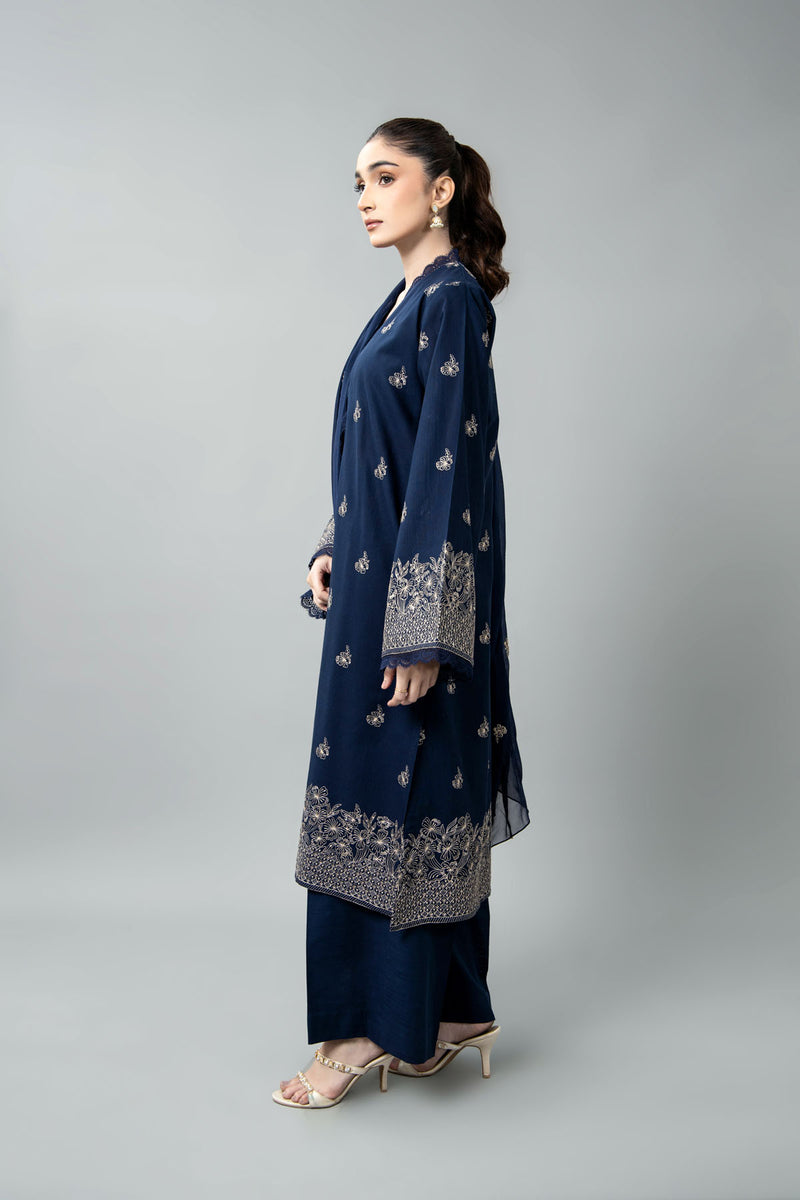 EMBROIDERED SLUB KHADDAR 3 PCS (UNSTITCHED)