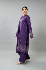 EMBROIDERED COTTON KARANDI 3 PCS (UNSTITCHED)