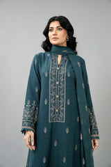 EMBROIDERED COTTON KARANDI 3 PCS (UNSTITCHED)
