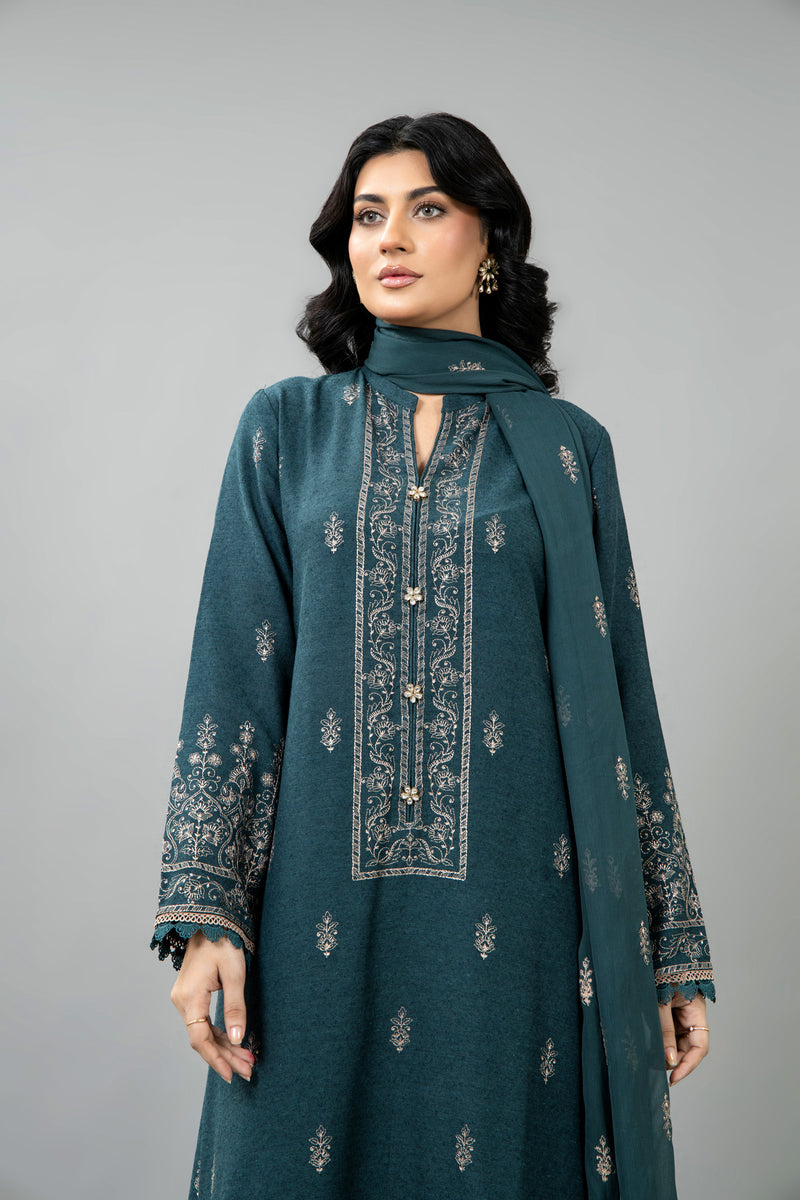 EMBROIDERED COTTON KARANDI 3 PCS (UNSTITCHED)